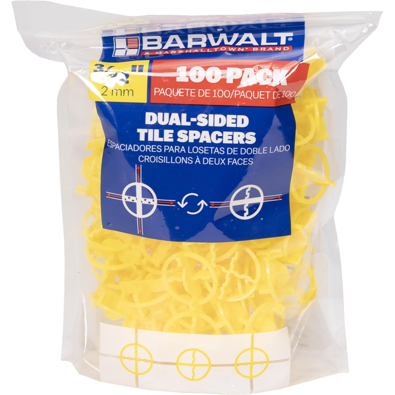 BARWALT Dual Sided 4 Corner Shaped Tile Spacers for Leveling,