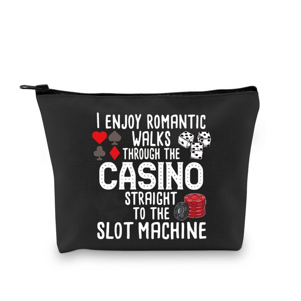 G2TUP Divertida idea de regalo para amantes del casino, bolsa de cosméticos, bolsa de accesorios de juego de casino, Casino Bolso-Negro