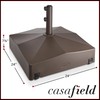 Casafield 131lb Capacity Fillable Mobile Umbrella Base, Heavy Duty Parasol