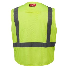 Milwaukee Large/X-Large Yellow Class 2 High Visibility Safety Vest with 10 Pockets