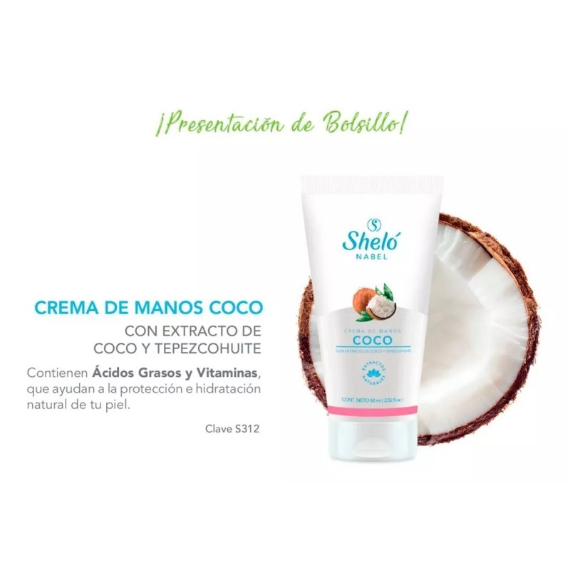 Sheló Nabel Tratamiento Para Manos De Coco: Shampoo Exfoliante Y