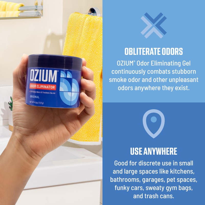 Ozium 8 Oz. 1 Pack Odor Eliminating Gel for Homes,