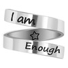 LucBuy Inspirational Rings, Stainless Steel Finger Ring Engraved Keep Going,