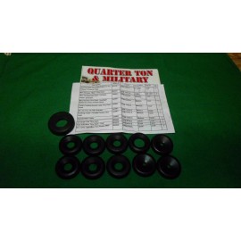QTM Fire wall Grommet set rubber  MV Spares fits Willys GPW MB CJ2A WWII jeep G503