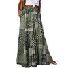EARKOHA Womens Casual High Waist Tie Paisley Print Long Maxi