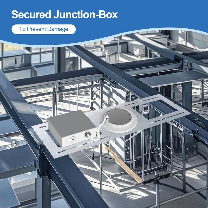 6 Pack New Construction Mounting Plate with Symmetric Round Hole