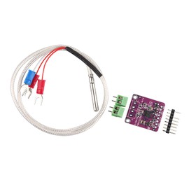 Jopto PT100 to PT1000 MAX31865 RTD Platinum Resistance Temperature Detector Thermocouple Sensor Amplifier Module Compatible with Arduino (MAX31865 Module + PT100 Probe Cable 55cm)