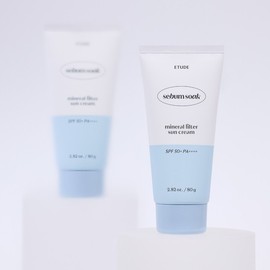 Etude Studio Sebum Control Mineral Sunscreen 80g x 2 / 에뛰드스튜디오 피지쏙 무기자차 선크림 80g x 2개