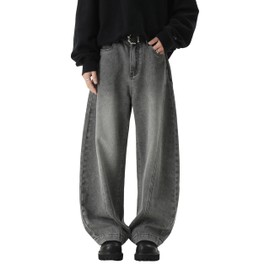 DOSLAVIDA Baggy Jeans Y2K Hip Hop Jeans Vintage Denim Pants Streetwear Skater Casual Wide Leg Trousers