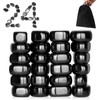 YISHIDANY 24pcs Black Large Fridge Magnets Stones Science Kit, Irregular