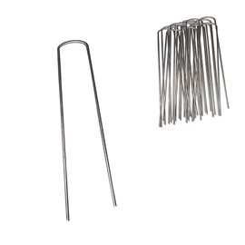 Aquascape 74008 U-Shaped 100 Count Protective Pond Netting Stakes, Black