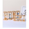 Bamboo Sand Timer 3 Minute Hourglass Timer Wooden Sand Clock,