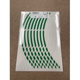 Autodomy Pack 6 Units Wheel Rim Stickers Desing Sport | Complete Set for 2 Motorcycle Wheel Stripes 15" to 19" Resistant Rain and UV | Motorbike Stickers Green