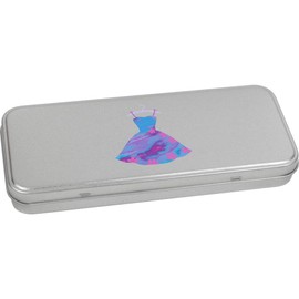Azeeda 'Party Dress' Metal Hinged Stationery Tin/Storage Box (TT00250792)