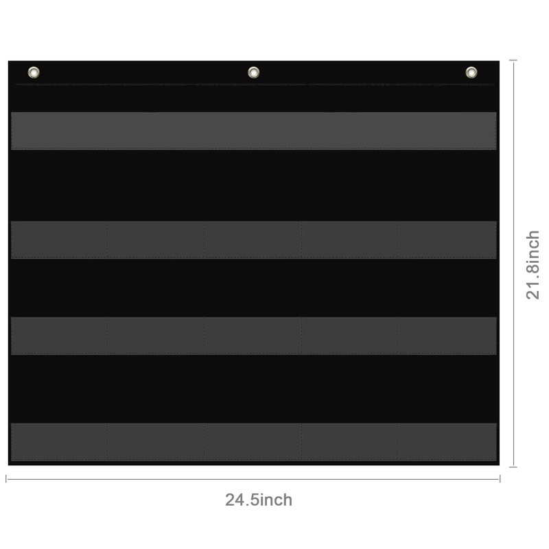 REGELETO Class Jobs Pocket Chart with 70 Colorful Dry Erase