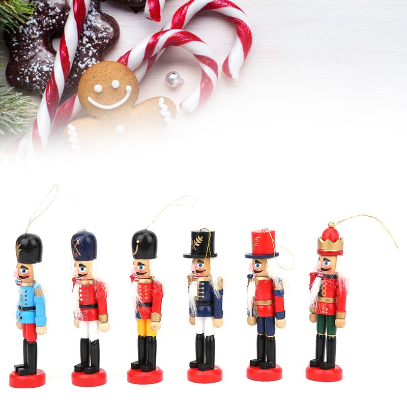 Wooden Nutcracker Doll Soldier Puppet Christmas Ornaments Decoration for Home