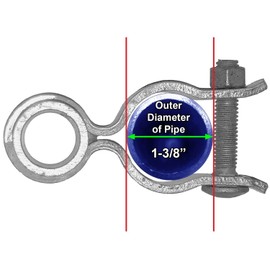1-3/8" Kennel Hinge: Chain Link Kennel Gate Hinge - Kennel Gate Hardware.