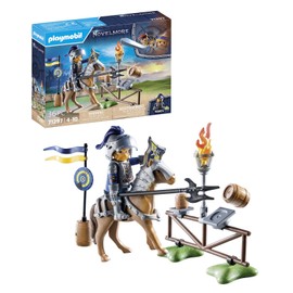 PLAYMOBIL Novelmore 71297 Novelmore Exercise Area, Exciting Knight Training on the Practice Area with Horse, Lance, Barrel and Target, Toy for Children from 4 Years
