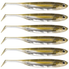 Dr.Fish Paddle Tail Swimbaits, Soft Fishing Lures for Bass Fishing, Freshwater Soft Plastic Baits Swim Shad Bait Minnow Lures Drop Shot, 3.93 Inches Pumpkin Seed