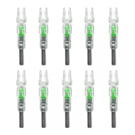 DONGKER 10pcs Archery Bow Nock,LED Nock Automatically Lighted Nock 6.2mm LED Glowing Arrow Nock Tail for Hunting Shooting