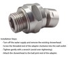 TIEXYE Swivel Shower Head Adapter, 360° Ball Joint Shower Adapter,