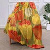 Floral Tulip Blanket Gifts for Women Girls Soft Warm Lightweight