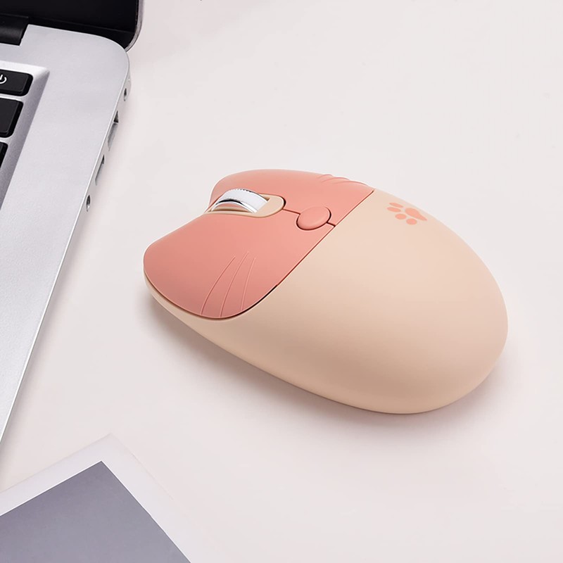 Cute Cat 2.4G USB Wireless Mouse for Women and Children,