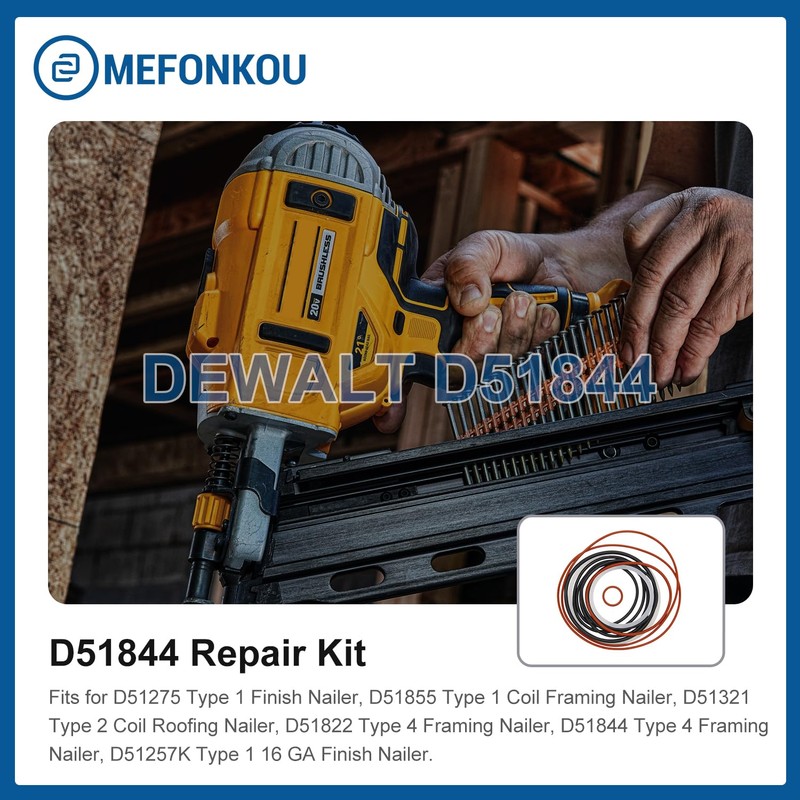 MEFONKOU D51844 O-Ring Rebuild Kit for DeWALT Universal Framing Nailer