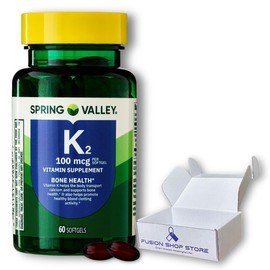 Spring Valley Vitamin K2 100mcg- 60 softgels (Pack of 1), Boxed by Fusion Shop Store