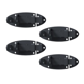 Alberts 839093 Ovado Lock Bolt with Flat Handle Galvanised Graphite Grey Plastic Coated Plate 90 x 44 mm Set of 4