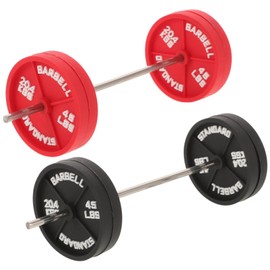 JOINPAYA 2pcs Miniature Dollhouse Gym Decoration: Lifelike Barbell Models, Cute Mini Barbell for Realistic Workout Scenes, Novelty present, Assorted Colors