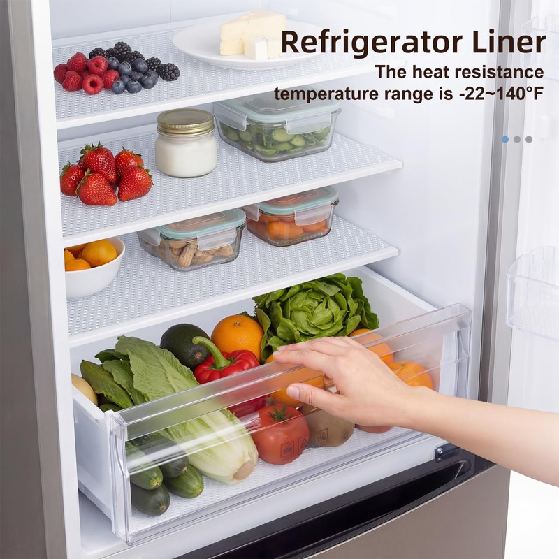 PABUSIOR Cabinet Drawer Liner Clear: Dual-Sided Non-Slip 100%EVA 11" x