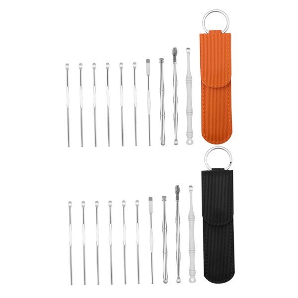 OATIPHO 2Sets Stainless Steel Ear Picks with Ergonomic Handle and