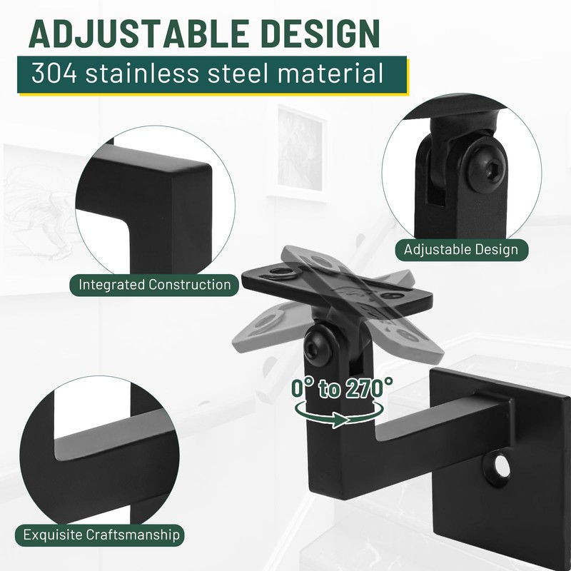 3TO 5 Pack SS304 Adjustable L-Shape Heavy Duty Wall Square