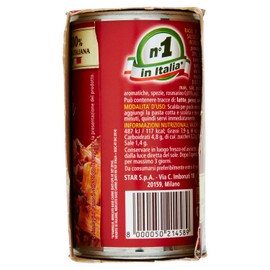 STAR Il Mio GranRagù con Salsiccia, 2 x 180g, ragù tradizionale, 100% carne italiana controllata, con un tocco di pregiato Montepulciano d'Abruzzo Doc. Senza conservanti e senza glutine.