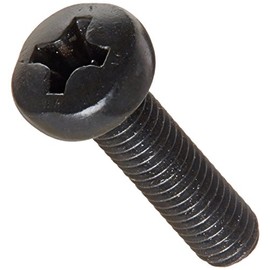 MonsterBolts - M5 x 6mm Phillips Pan Head, DIN 7985A, Alloy Steel, Black Oxide, 10 Pack