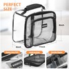 BORMELUN Clear Lunch Box Tranaparent Plastic Bag for School Kids