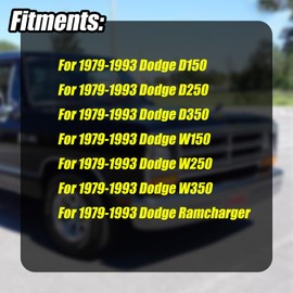 HESUNHE Steering Shaft Assembly Replacement for 1979-1993 Dodge D100 D150 W150 D250 W250 D350 W350 Pickup 1979-1981 Plymouth Trailduster 000940 432660613