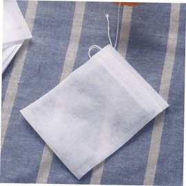 SHOWERORO 100pcs Non-Woven Drawstring Filter Bags for Loose Leaf Tea Herbal Powder and Potpourri Empty Tea Bags Easy to Lightweight Go Use