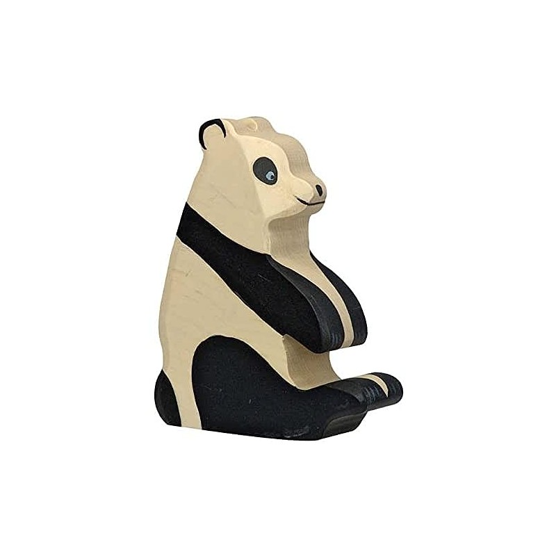 Holztiger Sitting Panda Bear Wooden Figure