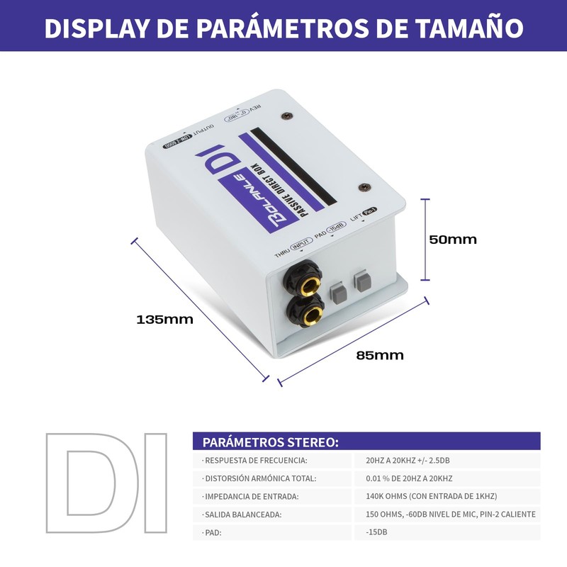 Bolanle Pro DI Passive Direct Box - 1/4" Instrument Premium