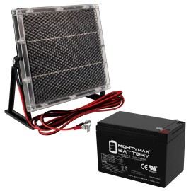 Mighty Max 12V 15AH F2 Replaces Leopard Shark E5 Scoot-N-Go + 12V SolarPanel