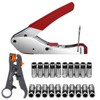 Preciva Coax Cable Crimper, Coaxial Cable Compression Tool Kit with