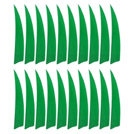 20pcs Feather Fletching High Speed Stable Flight Archery Arrows for Outdoor Arrows 4 Inch Green