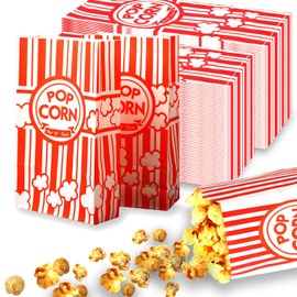 Pack of 200 Small Popcorn Bags, Popcorn Bags, Popcorn Box, Popcorn Bags, Popcorn Bags, Small Popcorn Cups, Popcorn Boxes, Red & White Striped Popcorn Bags