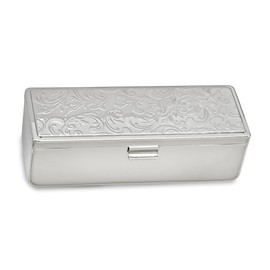 Jewels By Lux Silver-Tone Swirl Design Lipstick Case w/Mirror