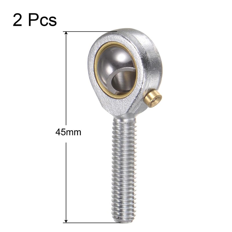 TA-VIGOR 2PCS POS6 M6 Male Rod End Bearing Set, M6x1