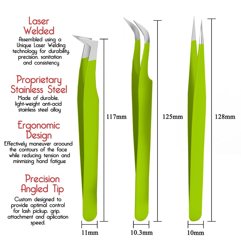 SIVOTE Lash Tweezers for Eyelash Extensions for Volume, Isolation &