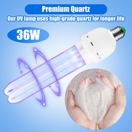 Tesiplz 36W UV Light UVC Lamp with Remote Control | 265nm Air & Surface Refreshment | Premium Borosilicate Bulb, 3-Stage Timer | Sturdy Unibody Design (with Ozone)