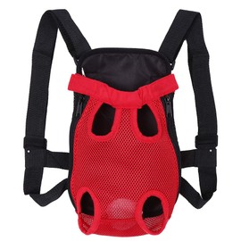 LOCADENCE Pet Front Backpacks, Durable Breathable Tunable Dog Carrier Front Chest Tote Carrier for Camping Hiking Traveling Cycling (S)